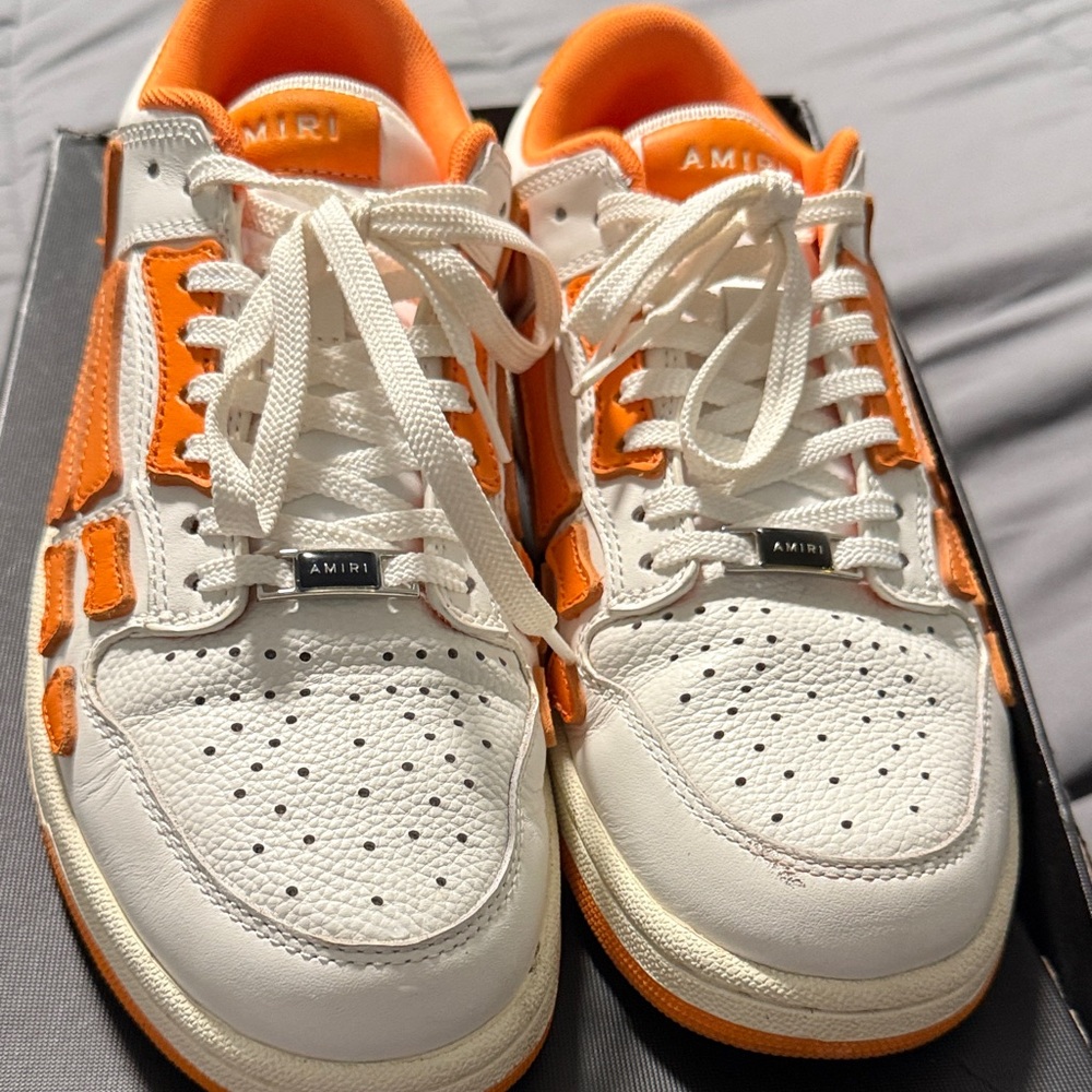AMIRI White and Orange Men's Sneakers
